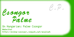 csongor palme business card